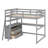 Loft Bed With Desk And Shelves,Drawers-1597874501