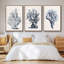 Blue Antique Coral I - ensemble de 3 reproductions de photos sur toile-97757408-97757407