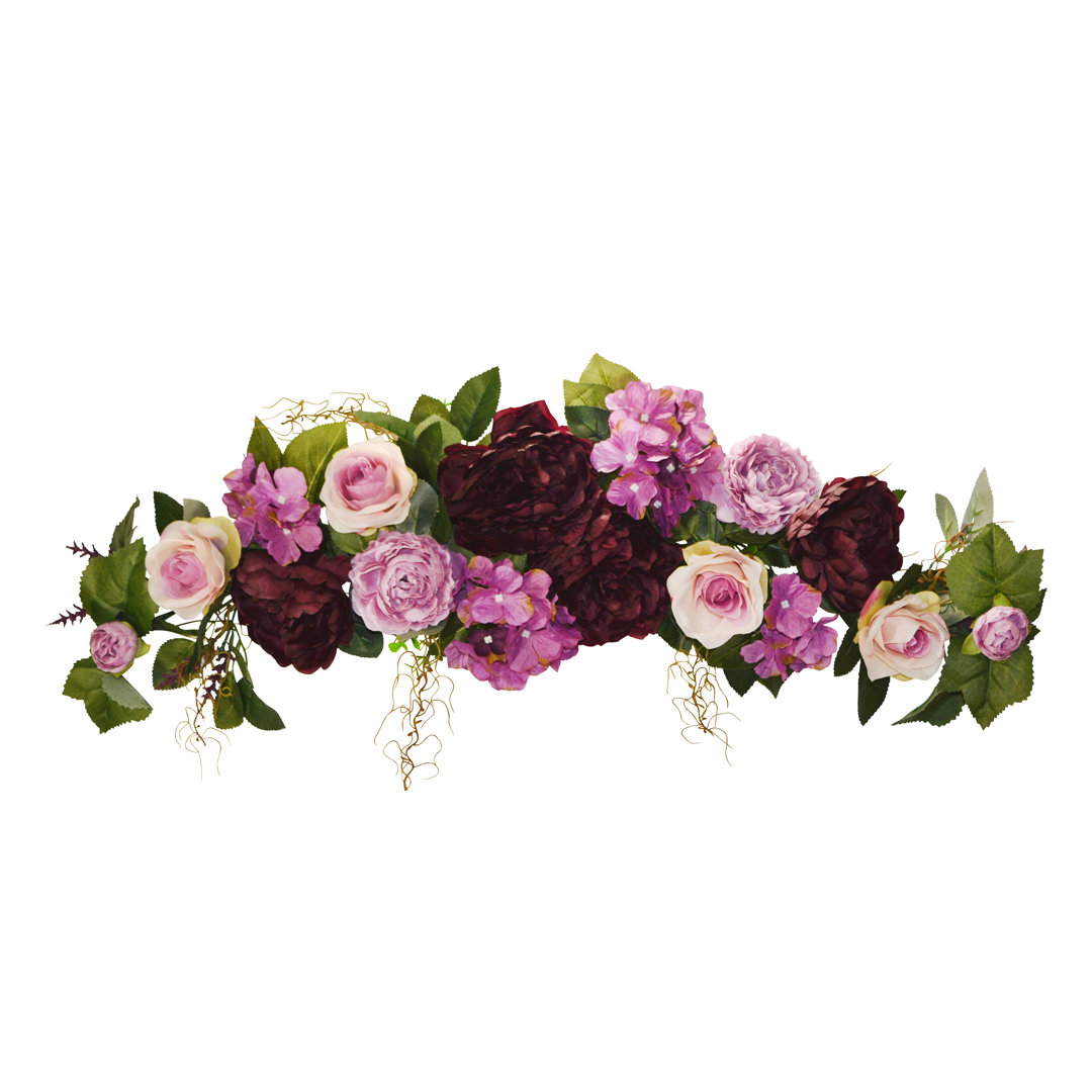 32" Peony Rose Ranunculus Swag Charlton Home®