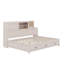 Lit de jour double en bois avec 3 tiroirs de rangement, tablette souple supérieure, tablette et ports USB-1807610993