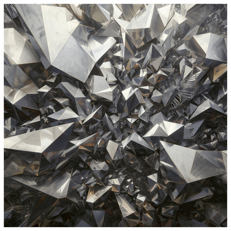 Metallic Geometric Crystals Blankets, 50in W x 60in H