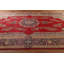 Tapis traditionnel rouge rétro à motif floral rétro 10 x 16