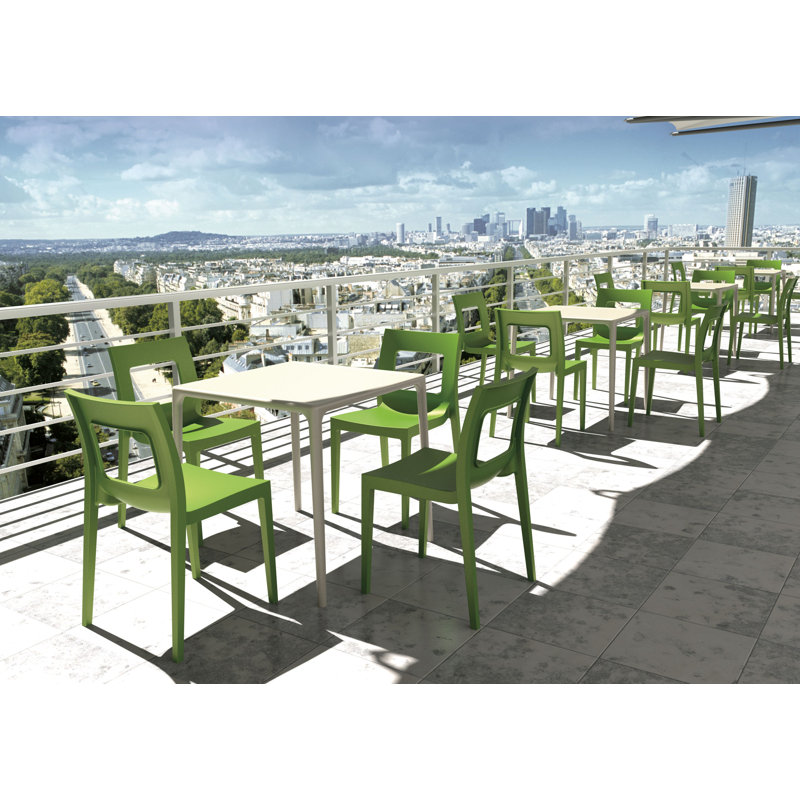 Del Mesa Square Outdoor Dining Table , 28.3'' in. W 28.3'' in. D, Beige