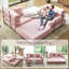 Canapé-lit modulaire convertible en forme de L, tissu chenille rose adapté aux animaux de compagnie, mousse à haute densité 4 couches, canapé-lit moderne pour le salon