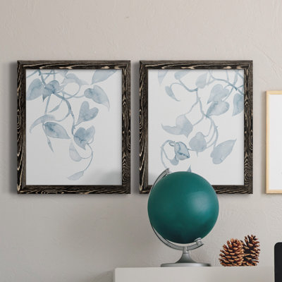 Pothos Penumbra I - ensemble de 2 peintures sur toile encadrées