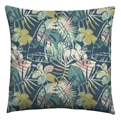 Champagne Floral Square Cushion