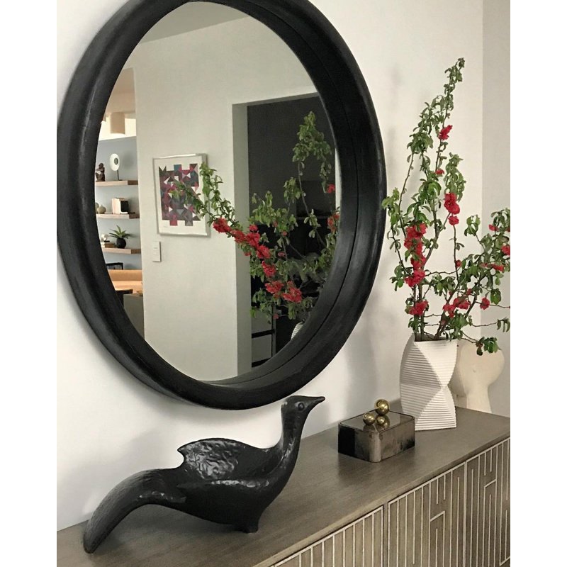 Lesley Round Solid Wood Mirror