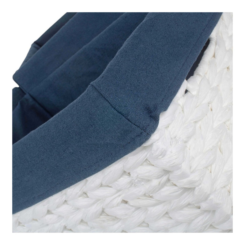 Beachcrest Home Wicker Decorative Basket, Blue