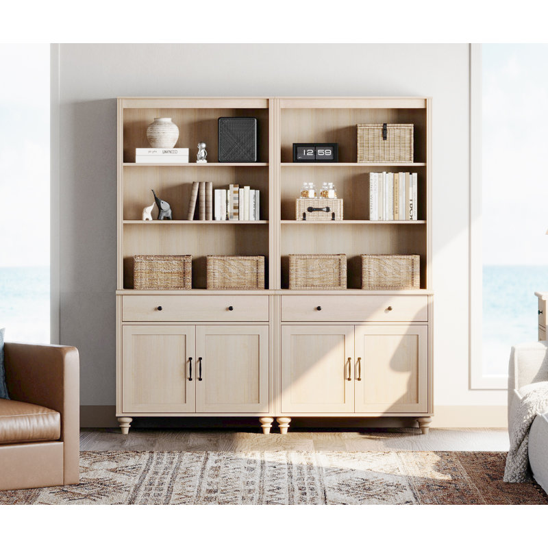 Bibliothèque Scarlett H 72,1 "x l 67,7", Beige clair