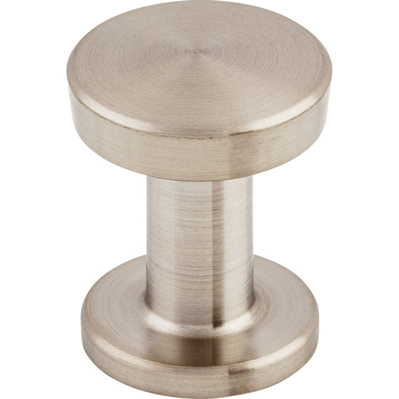 Brushed Stainless Steel Round Cabinet Knob with Mounting Hardware