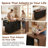 102.3" Extendable Kitchen Island with Dining Table | Rolling Kitchen Cart with Trash Cabinet & 3-Tier Pull-Out Spice Rack | Mobile Island on Wheels with 7 Wheels, 3 Drawers & Adjustable Shelves-783892368