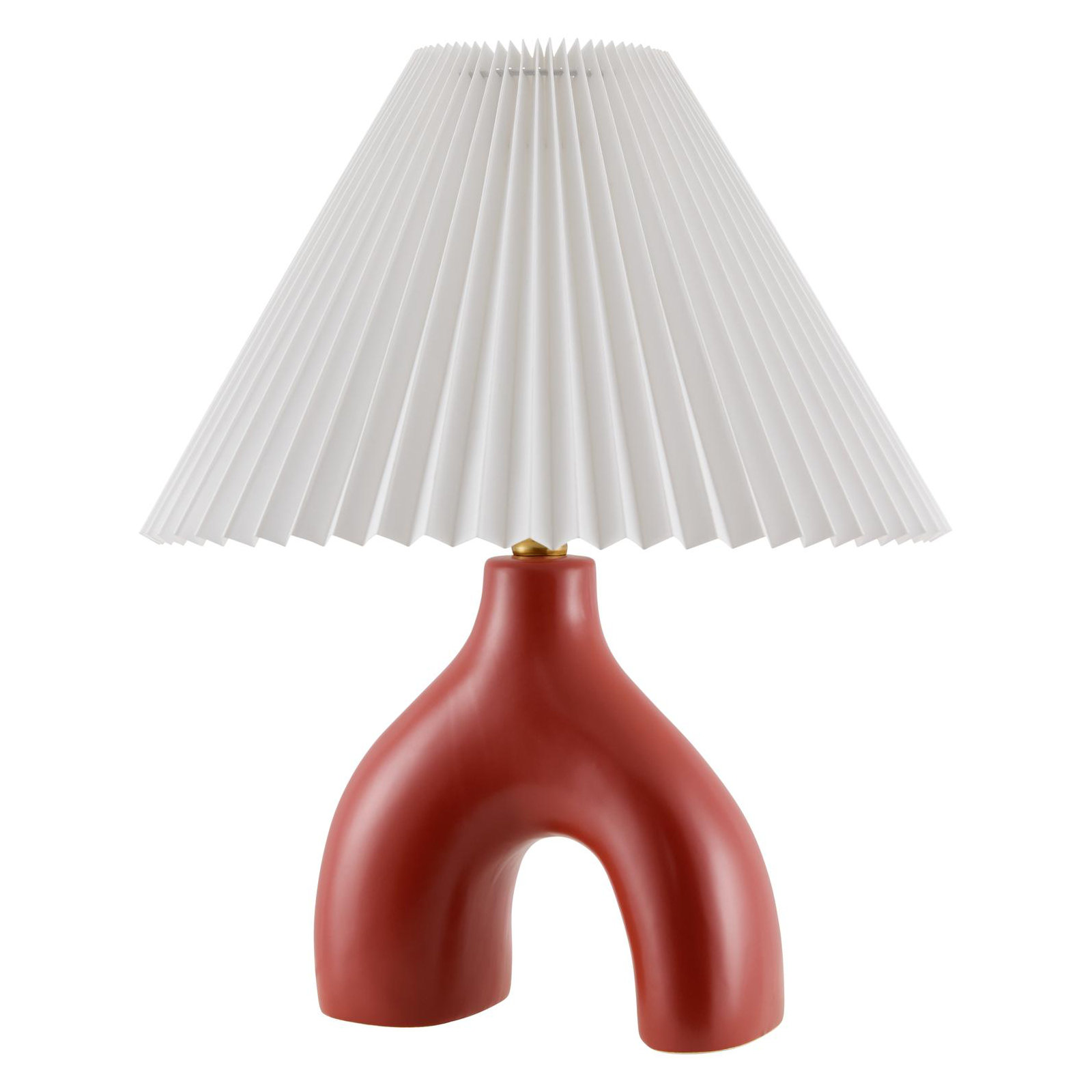 Celes Table Lamp, White, Red