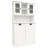 Laundry Basket Cabinet In White - Space Saving Design With Two Compartments And Practical For-323663760