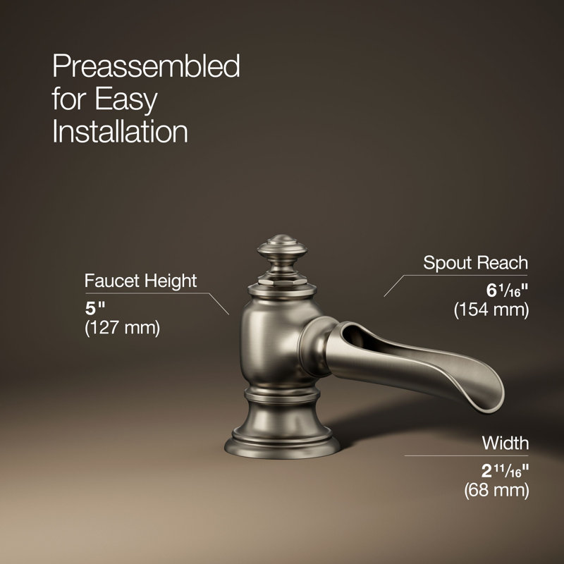 Artifacts® Flume Widespread Bathroom Faucet, Vibrant Brushed Nickel