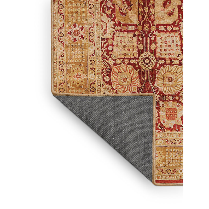 Tapis oriental beige / rouge Khat, Rectangle 2 pi x 3 pi