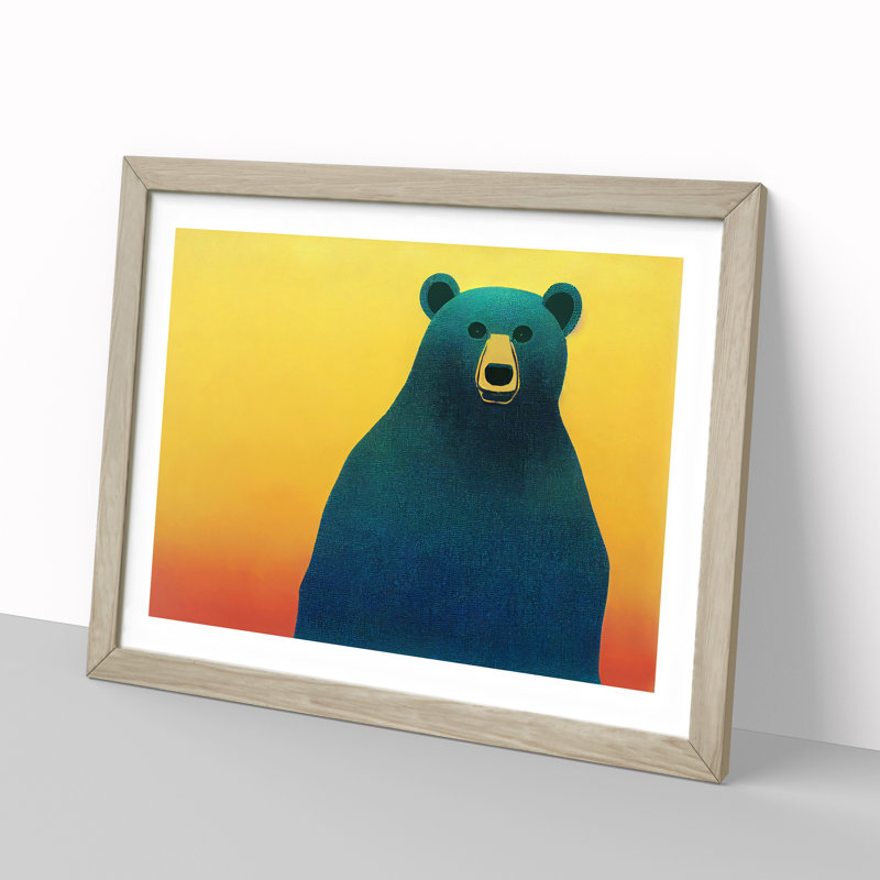 Great Bear - Single Picture Frame Painting, 46cm H x 64cm W x 2cm D, Oak