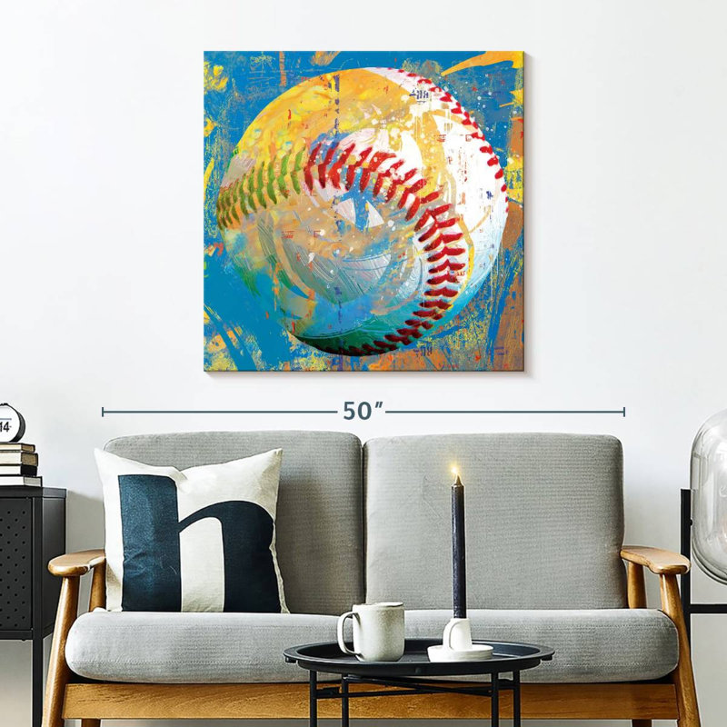Sireci Baseball Paint Splash, 30" H x 30" W