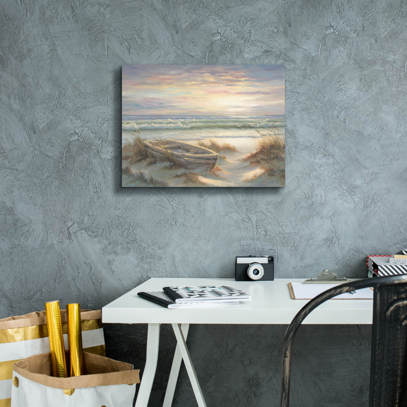  «Old Row bateau» par Georgia Janisse, art mural sur toile, 16 po x 12 po, H 12 po x l 16 po