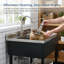 Évier utilitaire autoportant en acier inoxydable de 101,6 cm x 61 cm (40 po x 24 po), grand bac unique, pour buanderie, cuisine, garage ou usage extérieur.