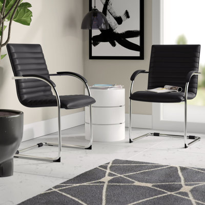 Vinyl Seat Reception Chair with Metal Frame