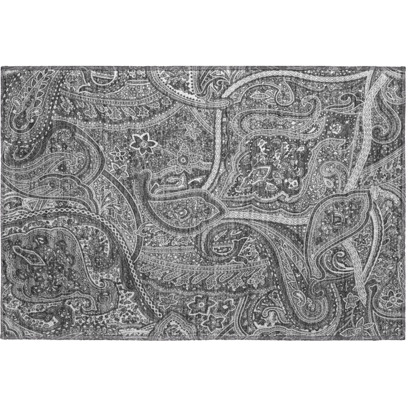 Premium Machine Washable Cerrito Gray Rug, Rectangle 1'8" x 2'6"