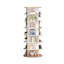 Étagère à chaussures rotative à 7 niveaux, présentoir à chaussures pivotantes, carrousel rond de rangement pour chaussures 360, organisation de placard à chaussures à rotation verticale (BLANC)