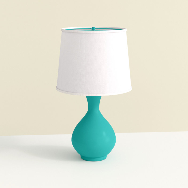 Babitz Ceramic Table Lamp, Turquoise