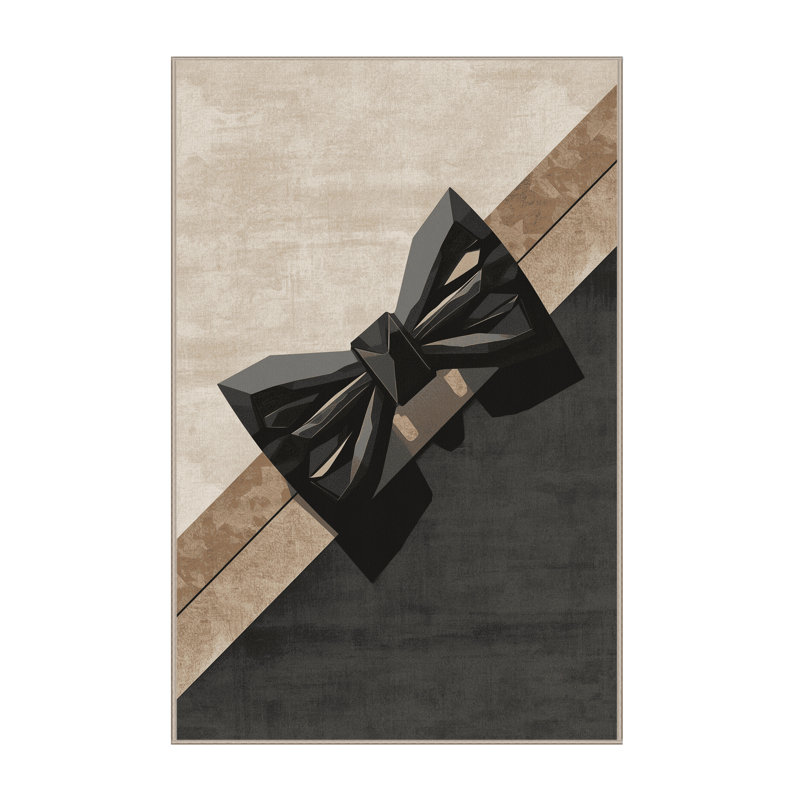 Tapis doux et moelleux de couleur unie chic et chic Jamarcus en brun - beige, 3 X 5