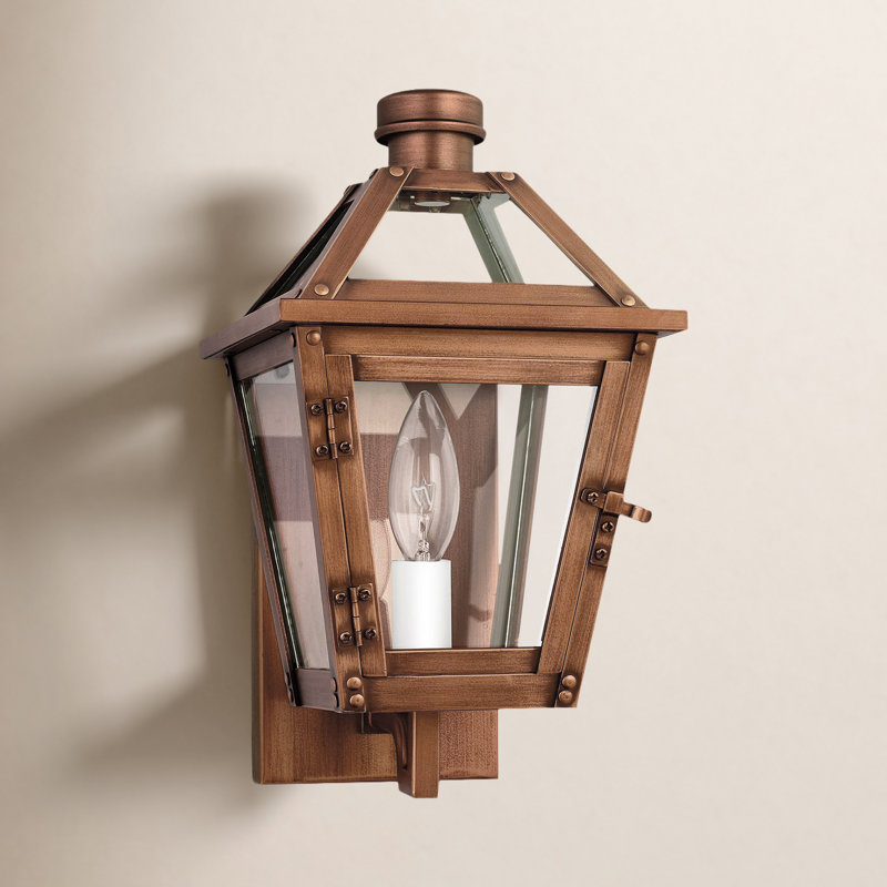 Farber 13" H Wall Light, Natural Copper