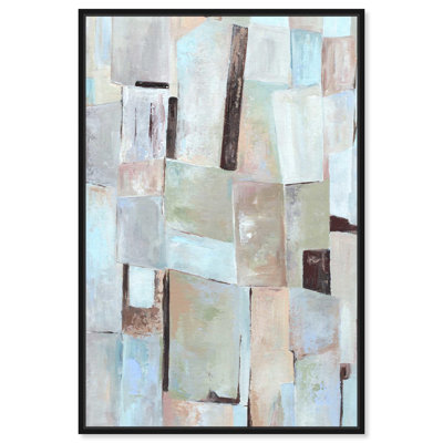 Toile moderne Art Remedy Midcentury, lignes croisées