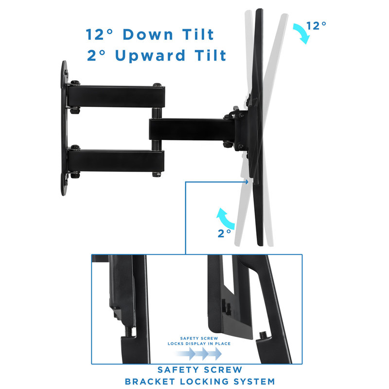 Heavy Duty Adjustable Monitor Desk Mount with USB Ports