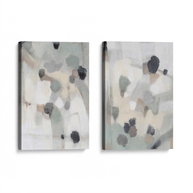 Ensemble de 2 subtils contrastes, H 19 po x l 16 po, Toile tendue