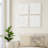 Bohm Modern Dimensional Plaster Artwork Paintings -  Canvas Wall Art Display For Stylish Wall Home Decor Display - Set Of 4, 20", White