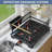 Large Rustproof Dish Drying Rack With Drainboard, Utensil Holder, And Cutting Board Slot