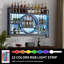 Support à vin à 3 niveaux à fixation murale avec DEL, tablettes de bar flottantes avec porte-verres à vin-647149632-647149638-639754133