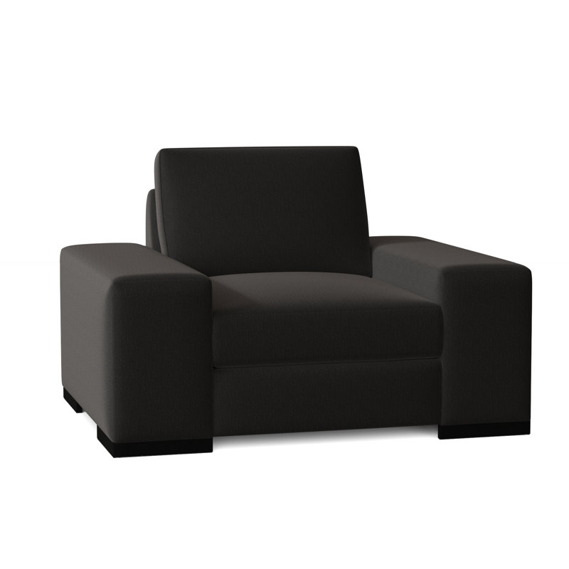 Fauteuil club Harrison, Ébène Key, Noir, Plumes / duvet