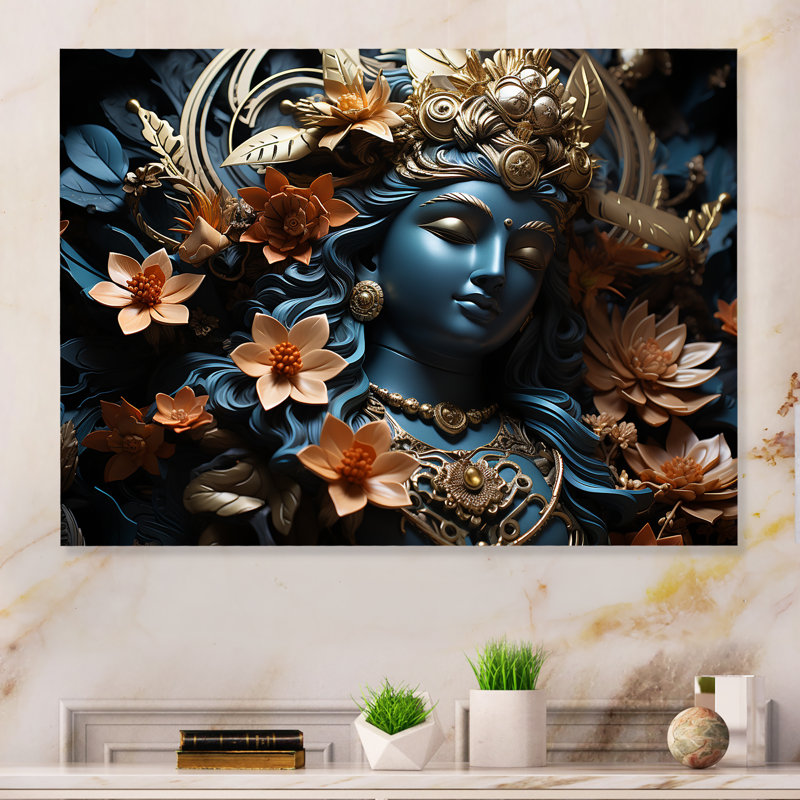 - Impression d'art mural en métal Hinduisim, H 30 po x l 40 po x P 1,5 po