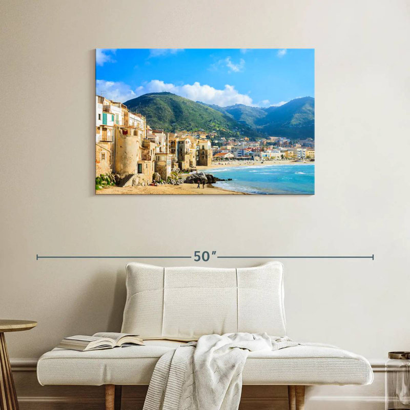 Gillard Cefalu, bord de mer, H 26 po x l 39 po