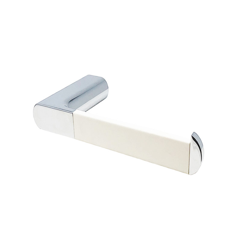 Mito Wall Mount Toilet Paper Holder, Polished Chrome / White