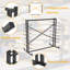 Étagère de rangement industrielle à 5 tablettes robustes - support d'organisation double en acier l 59 po x P 35,4 po x H 66 po, capacité 2100 lb-1477350237