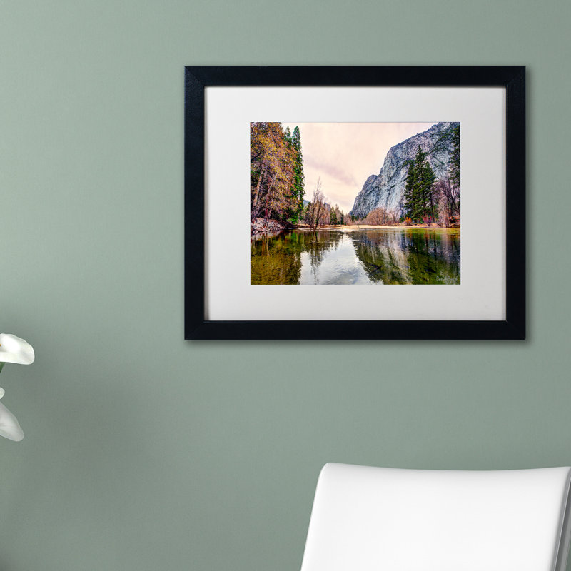 « yosemite valley », reproduction de photo sur toile encadrée, H 11 po x l 14 po x P 0,5 po