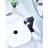 Matte Black Single Handle Waterfall Spout Bathroom Faucet With Pop - Up Drain, Stainless Steel, Stable Water Flow, Quick Installation For Sinks Without Overflow-125170489