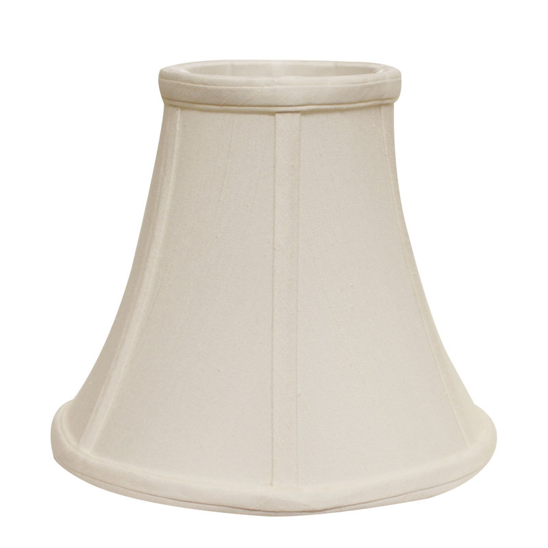 Abat-jour 14 po Bell Monay Shantung, Blanc