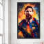 Lionel Messi, a Ballon D'or Legend, FC Barcelona par V2 Design Co. - peinture à cadre flottant sur toile-88028421