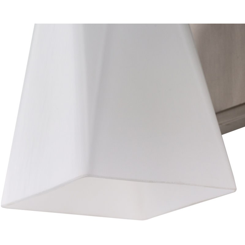 Applique murale à 1 lumière nickel / blanc