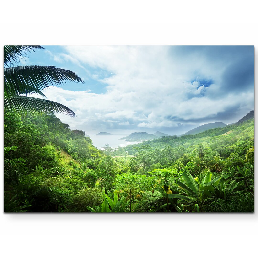 Leinwandbild Regenwald der Seychellen