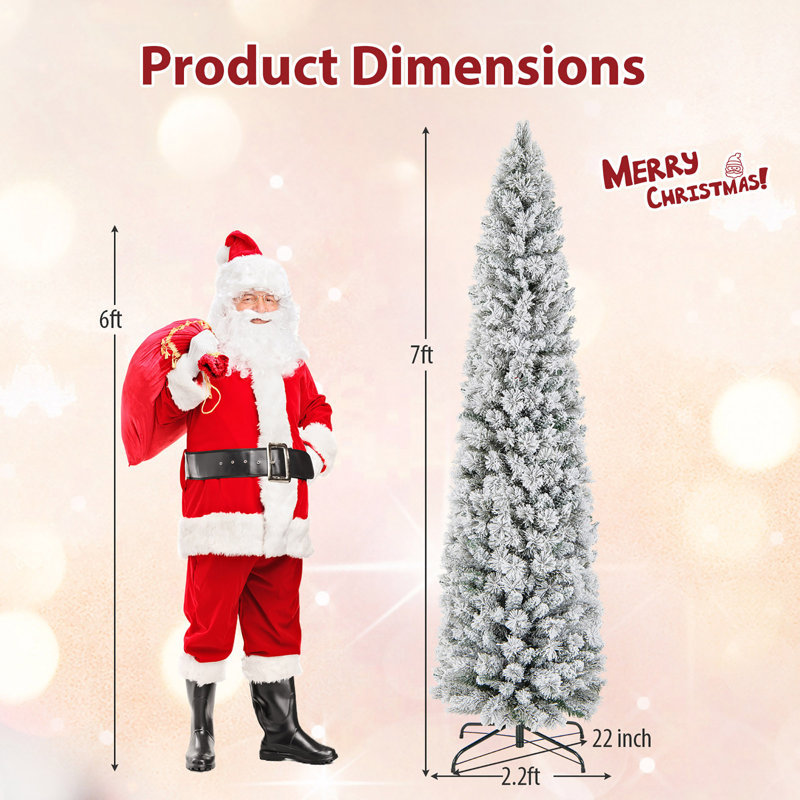 Arbre de Noël pin clair, H 7 pi