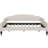 Beige Daybed With Wood Slats And Upholstery Full Size Upholstered In - Frame No Box Spring Versatile For Various Uses Adds Elegance To Room