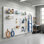 Système d'organisation de garage en panneau de PVC blanc 8 pi x 4 pi avec accessoires 30 pièces Slatwall