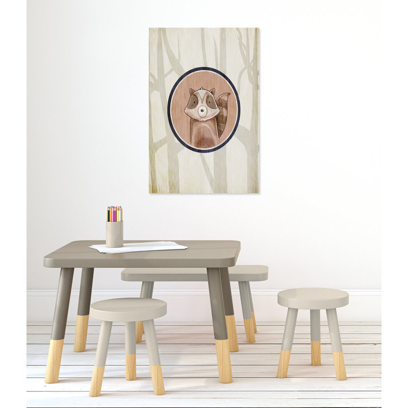 Animaux de la forêt, impression sur papier 1 pi, H 36 po x l 24 po x P 1,5 po, Canevas